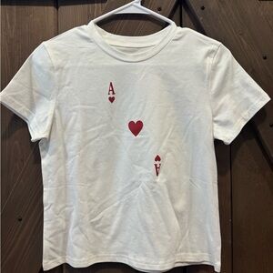 Classic White and Red Ace of Hearts Women's Tee